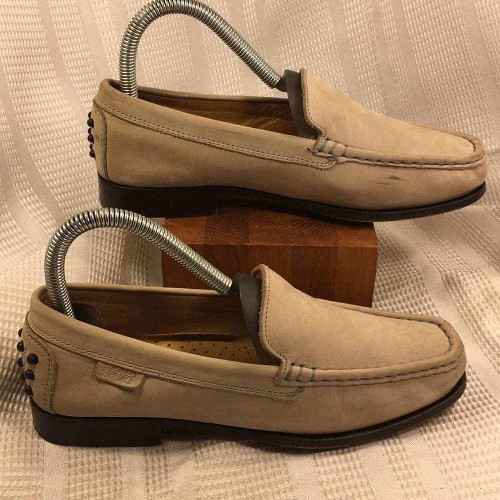 Escada sport leather made in Italy loafers classic